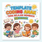 Template Coding Anak Belajar Membaca isi 50 Halaman Bisa Download Dan Cetak