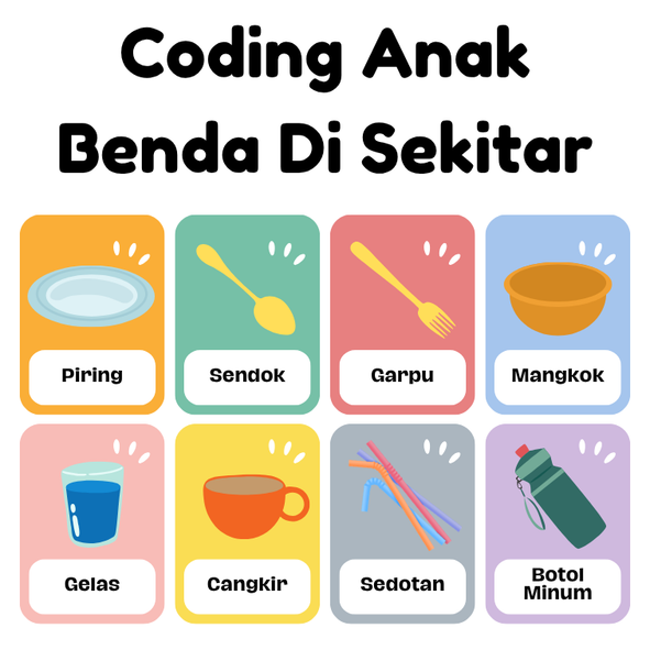 Template Coding Anak Tema Benda Sekitar Isi 100 Halaman Bisa Download Dan Cetak