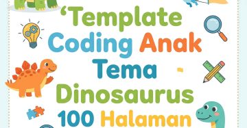 Template Coding Anak Tema Dinosaurus 100 Halaman Bisa Download Dan Cetak